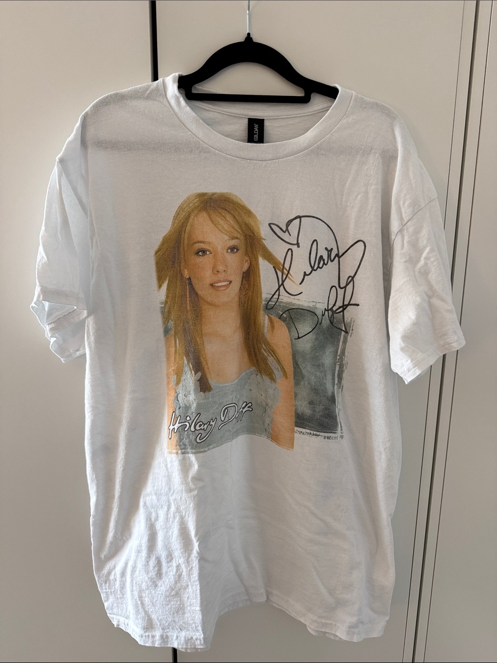 White Graphic Kids Tee with Autograph Print